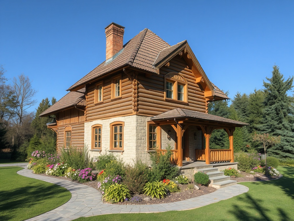 fundamenta-stroitelstvo.ru | Как оформить загородный дом из клееного бруса в русском стиле?